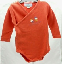 Verbaudet body orange manche longue namaste enfants bébé fille 6 mois