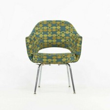 2008 Eero Saarinen pour Knoll Executive Dîner Bras Chaise Abaque Tissu 4x Dispo