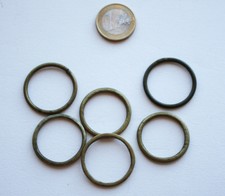 LOT DE 6 ANNEAUX DE RIDEAU ANCIENS / 22 mm diamètre interne / AN 7