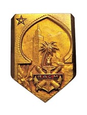 insigne Artillerie RACM MAROC entièrement doré