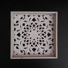Plateau cadre sculpture dentelle fleur décoration fait main art nouveau N4268