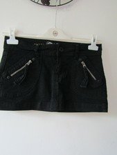 "JENNYFER" MINI JUPE EN JEANS NOIR  T. 36/38   V/ MESURES