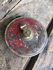 Antique Cloth Tape Measure 50 Feet Universal Brass Wind Red Shell