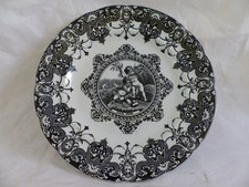 assiette Gien ancienne enfants " folle gaité " 19 eme n°1