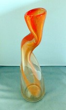 J. C. NOVARO Grand Vase Sculpture en verre Production fin des années 70/Début 80