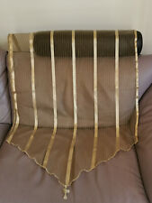 Paire de rideaux dorés et transparents 115 / 70 (Très Bon État)