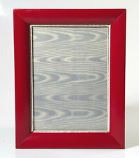 CADRE GAINÉ CUIR ROUGE POUR PHOTO 15x21 cm  - CADRE VINTAGE 