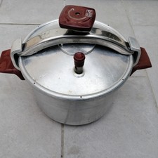 SEB Ancienne Cocotte De 1968 8L Série T Alu Poignées Rouge + Soupape+panier