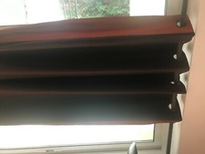 2 PAIRES DOUBLES RIDEAUX HEYTENS ORANGE ET CHOCOLAT