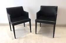 LOT DE 2 CHAISES DESIGN CONTEMPORAINS POLTRONA FRAU LIZ B CUIR EN EXCELLENT ETAT