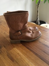 GEOX Femme Femmes Filles Cuir Brun Bottes à Taille UK3 EU36. essayé une fois.