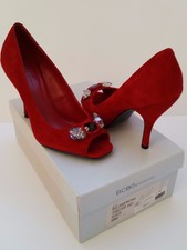 ESCARPINS DÉCOLLETÉS SUÈDE OXBLODD RED ROUGE BCBGénération  8 B 40 TALON 10,5 cm