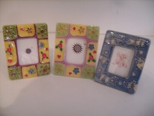 Lot de 3 cadres miniatures à poser mesurant 8 cm X 10 cm