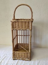 Bar en osier portatif 4 bouteilles de 68 cm de haut