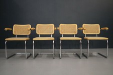 KNOLL INTERNATIONAL 4 x Chaise Cesca Cantilever Marcel Breuer bois hêtre