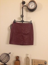 Jupe simili Cuir Bordeaux