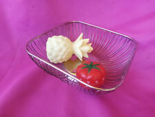 ALESSI ? CORBEILLE A FRUITS FILS METALLIQUES VINTAGE ANCIENNE 1960