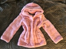 VESTE EN FOURRURE VISON D'ELEVAGE  ROSE CAPUCHE 42 IT  36/38 FR  SAGA FURS NEW