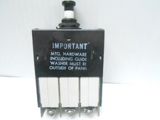 7276-104-2 KLIXON/ TEXAS INSTR. CIRCUIT BREAKER 2A/ 120 VAC/ 28 VDC/ 400 HZ NOS