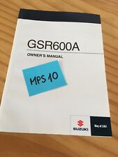 Suzuki GSR600A K9 GSR600 A 2009 manuel entretien conducteur propriétaire moto 