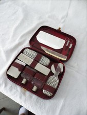 Malette valise Trousse de voyage nécessaire toilette ancien vintage années 50