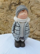 DECO de NOEL : personnage enfant de 50 cm avec son bonnet de laine