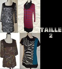 TAILLE 2 UN HAUT CHEMISE TUNIQUE ROBE PULL SANS MARQUE EN TRÈS BON ETAT