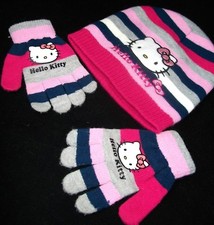 LOT HELLO KITTY. Bonnet & Paire de gants. Taille 4/6 ans.    Neufs.