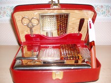 TROUSSE NECESSAIRE DE TOILETTE VOYAGE     VINTAGE