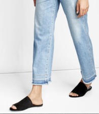 Robert Clergerie Gigi à Enfiler Mocassin Sandales Pantoufles Daim Noir 35.5/5