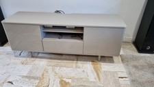 Meuble TV Ikea Mostorp laqué taupe