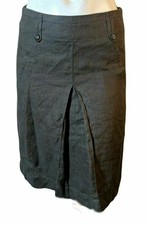 ? CAROLL  Taille 36 ? Superbe jupe doublée marron foncé  en lin 