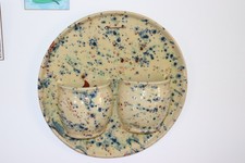  égouttoir en terre cuite vernissée, art populaire , décoration portes couverts 