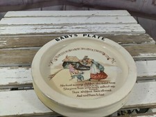 antique Royal doulton vintage lady in a shoe baby plate nursery rhymes