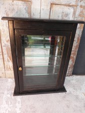 Ancienne vitrine petit meuble bois étagère miroir déco brocante collection