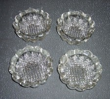 LOT DE 4 SOUS PIEDS DE TABLE OU DE MEUBLES EN VERRE