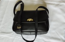 Sac noir en cuir synthétique vintage Pierre Balmain