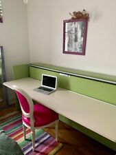 Lit convertible en bureau de qualité - CABRIO-90 + matelas / vert et blanc cassé