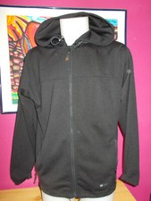 Pull  gilet zip polyester noir à capuche BLEND M/50 liens reglables 