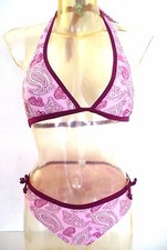 Bikini BLUE MOTION Taille 38 Maillot de bain 2 pièces rose imprimé cachemire