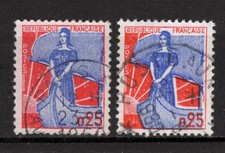 Variété sur n° 1234 oblitéré. Couleurs décalées.