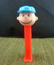 Vintage Charlie Brown Pez Candy Dispenser, Orange w/Blue Cap (2170)