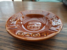 CENDRIER PUBLICITAIRE MARRON  LOTO FAIENCE DE GIEN