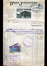 PARIS  I° MAGASIN MODE "BELLE JARDINIERE" 1918 Tampon DOMMAGES DE GUERRE REMPLOI