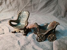 Vintage Miniature 1976 Durham Industries Baby Stroller & Rocking Chair