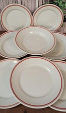 8 Assiettes Porcelaine d'Auteuil Bistrot Lobjoy /3 plates -3 creuses - 2 dessert