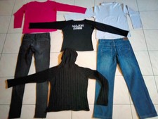 Lot4 fille 12/14ans robe pantalons gilets pulls T-shirts…