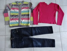 lot hiver fille 10 ans: orchestra= gilet,TS,jeans pantacourt