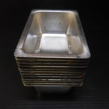 N9599 métal gris argent 12 moules ramequin récipient cuisine vide-poche vintage