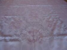 NAPPE BLANCHE DAMASSEE. 215 CM/280 CM.8 SERVIETTES. POLYESTER/COTON. 
